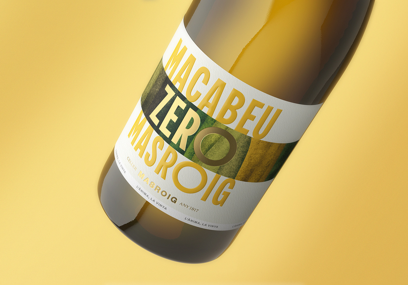 Diseño etiqueta de vino Masroig Zero