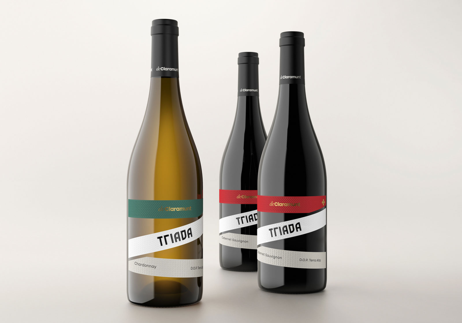Diseño etiqueta de vino Triada de Claramunt